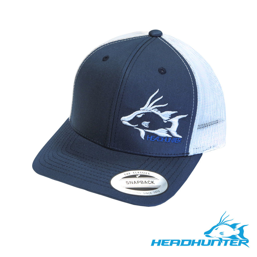 Headhunter Snapback Hat-Navy/White | Headhunter Spearfishing