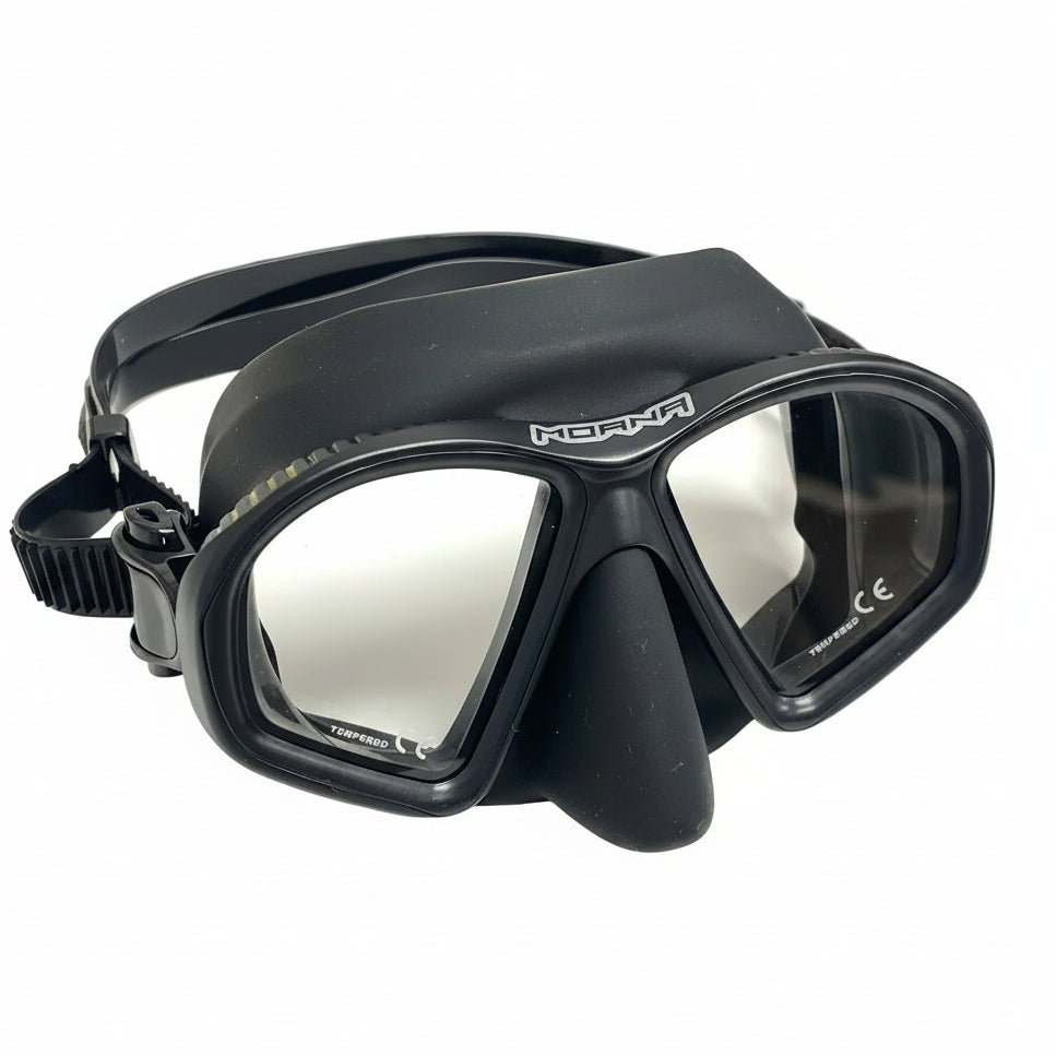 Headhunter spearfishing bahama black silicone freedive mask