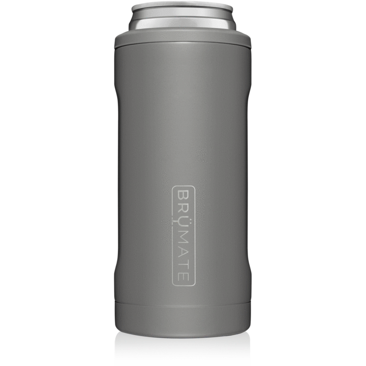 BruMate Slim Matte Grey Can Coozie