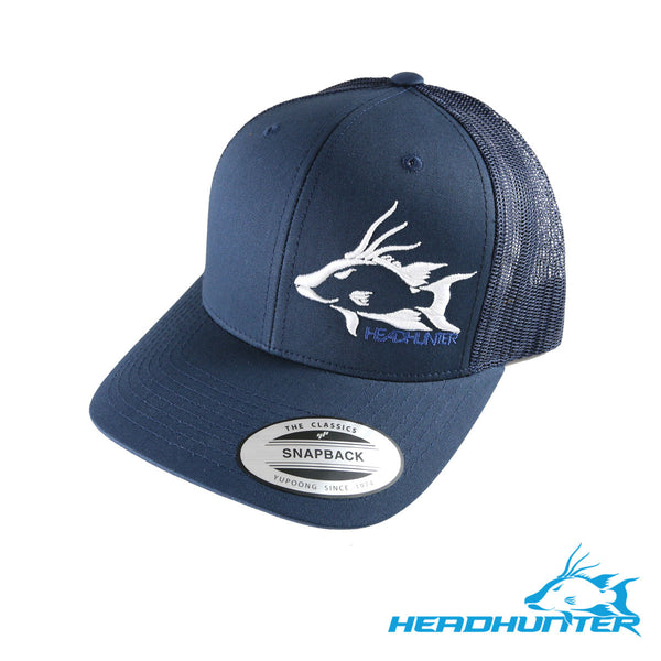 ハット HUNTER UNISEX Embroidery 1856 Cap Navy HAU0002CHZNVY 17837_GREY_NAVY_EAGLE_EMBLEM_V